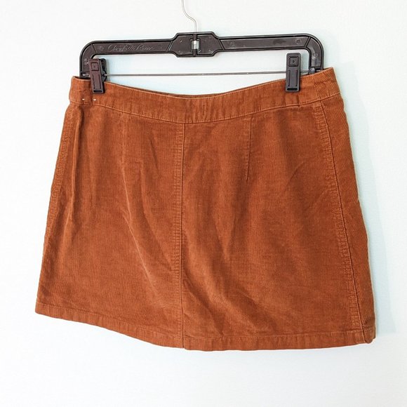 Abercrombie Corduroy Mini Skirt, Burnt Orange, Sz 8 EUC - Picture 3 of 3